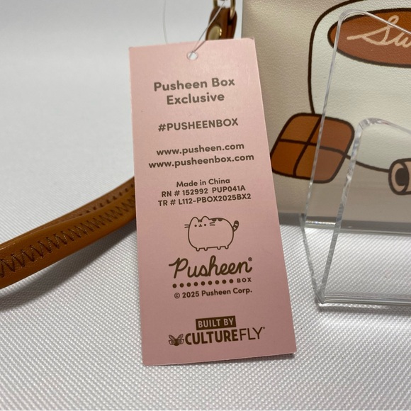 Pusheen Cream and Brown Dessert Print Wristlet - Picture 3 of 5